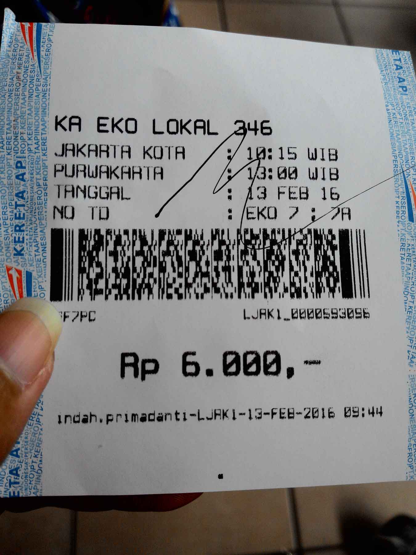Tiket Kereta Jakarta-Purwakarta