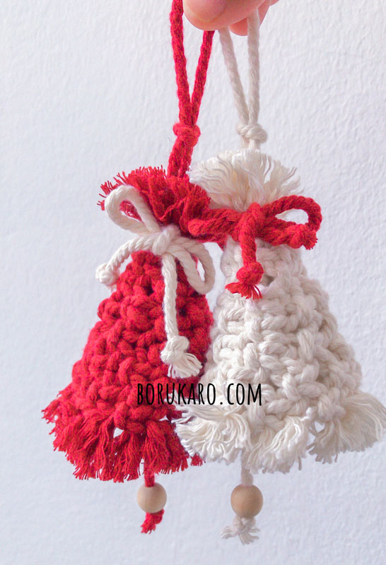 DIY hiasan natal macrame